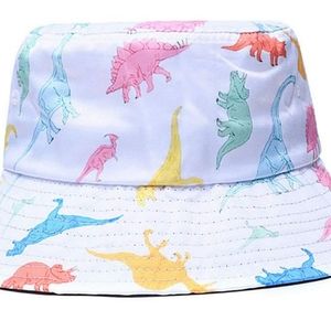 NWOT White Beach Bucket Dinosaur Hat for Boys or Girls